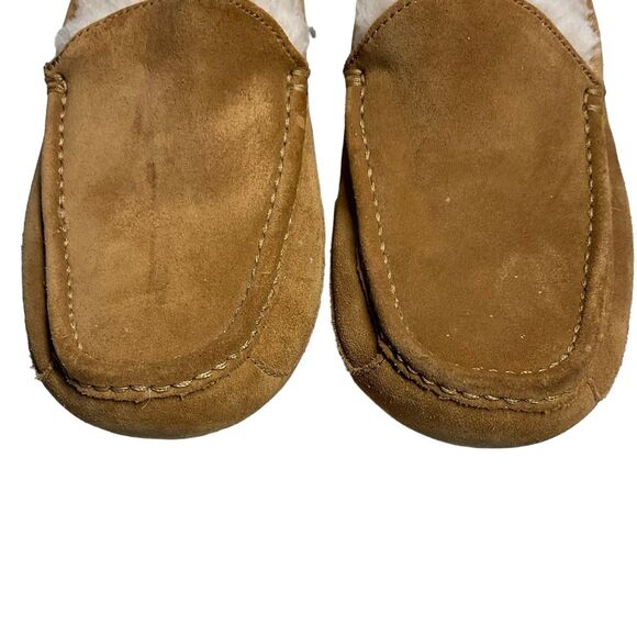 UGG Men's Ascot Chestnut Suede Leather Slippers Size 7 - Picture 5 of 15